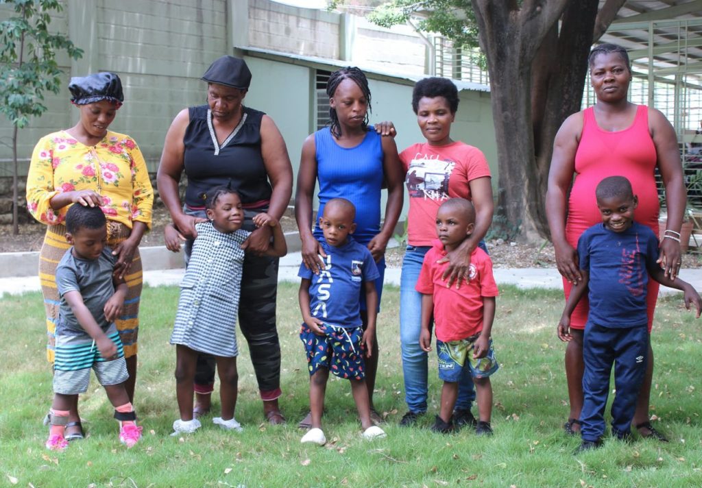 Mothers and their children at the Tabarre rehab centre
