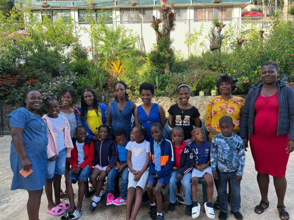 Students and neighbours at the Tabarre rehab centre